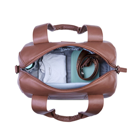 Childhome Torba do wózka Mommy Club Vegan Leather Dark Brown