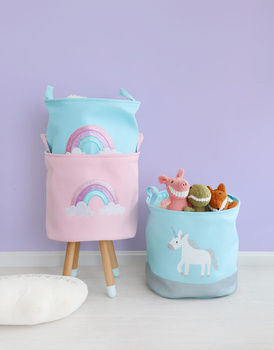 Kosz pojemnik na zabawki dla dzieci 40x40 różowy