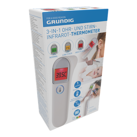 Grundig termometr bezdotykowy na podczerwień 3w1