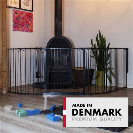 Baby Dan - Bramka ochronna zewnętrzna Carl Wide XX, czarna