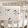 Bambusowa poduszka dziecięca 60x40 Wieloryby