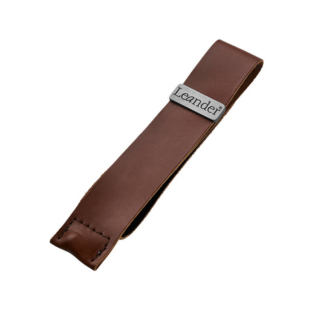 LEANDER - skórzany pasek zabezpieczający do krzesełka do karmienia CLASSIC™, brązowy