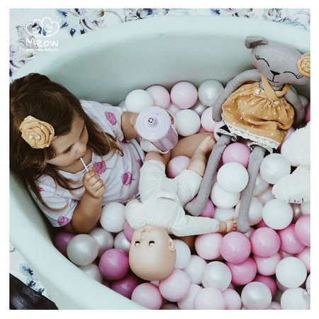 MeowBaby® Suchy Basen z Piłeczkami 200 szt Okrągły, Miętowy