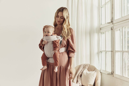 BABYBJORN MINI 3D Jersey – nosidełko, Jasny beż