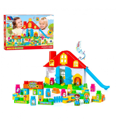 Molto klocki farma 30 elementów + naklejki samoprzylepne