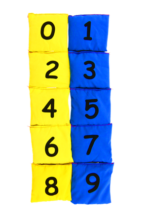 Woreczki gimnastyczne Akson Cyferki ZESTAW PARZYSTE I NIEPARZYSTE