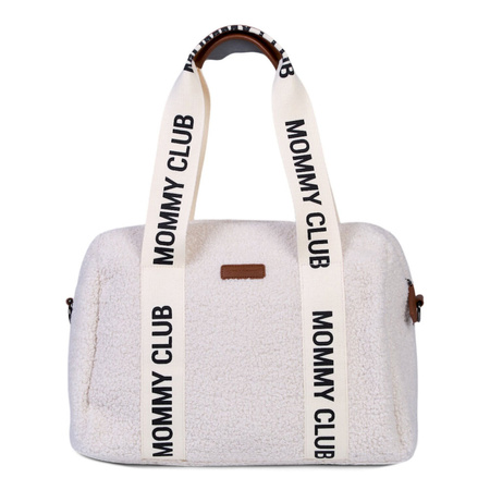 Childhome Torba do wózka Mommy Club Signature Teddy White