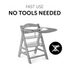 hauck tacka Alpha Click Tray - Grey