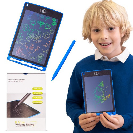 Znikopis Tablet graficzny do rysowania 8,5 cala + rysik multkolor Sun Baby niebieski