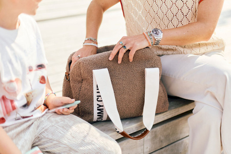 Childhome Torba do wózka Mommy Club Signature Teddy Soft brown