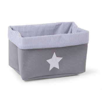 Childhome Pudełko płócienne 32 x 20 x 20 cm Grey Stripes