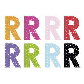 Litera R - dekoracja na ścianę