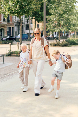 Childhome Plecak Family Club Signature Teddy Soft brown