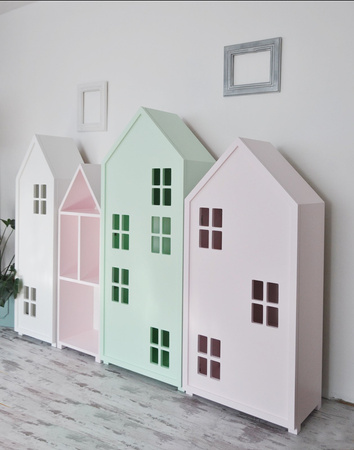 Meble dziecięce w ksztalcie domków z drewna Miasto