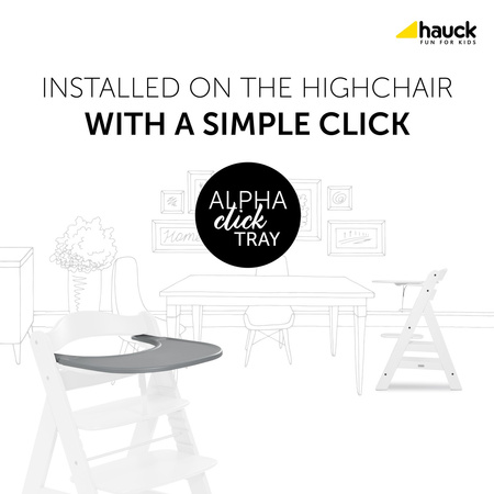 hauck tacka Alpha Click Tray - Grey