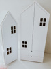 Duża biała garderoba dziecięca z szufladami, wyjątkowa szafa w kształcie domku